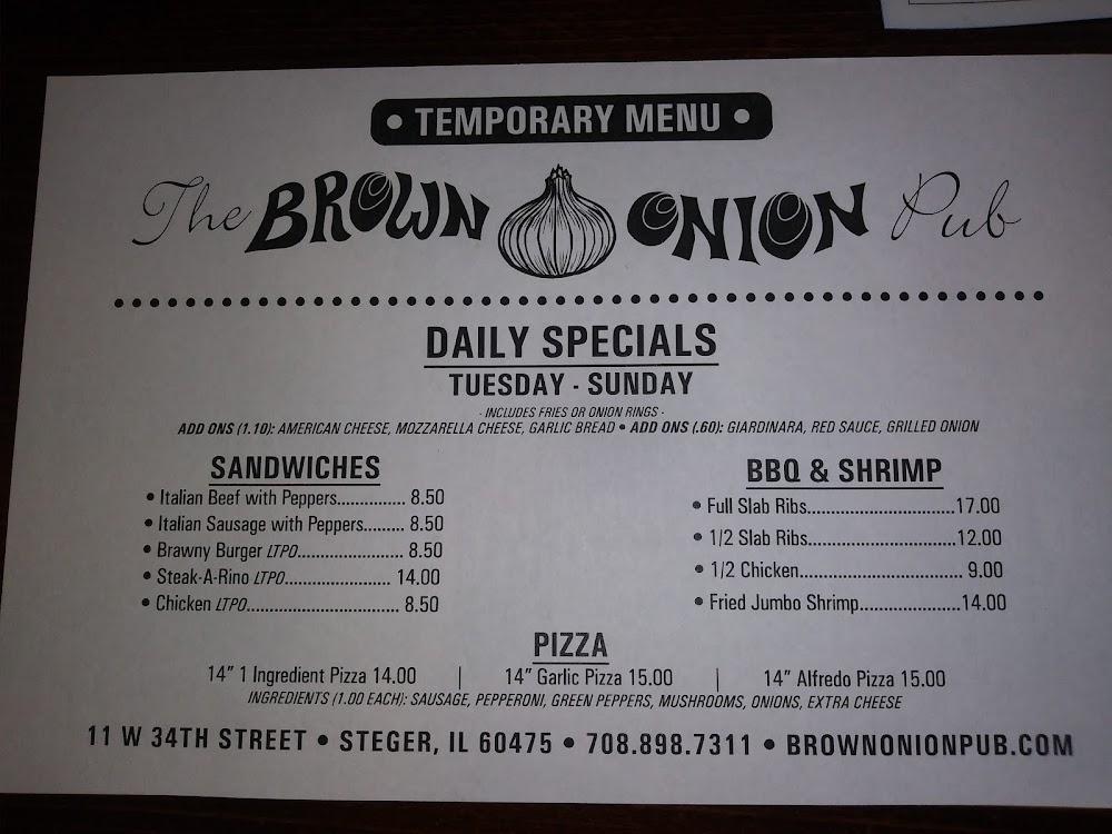 The Brown Onion Menu image 3